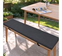 JAUNLEI Cuscino per Panca Lavabile Rivestimento Sfoderabile 30x60cm Nero | Cuscini Sedili Pranzo Seduta Spugna Alta Densità, Antiscivolo, Rivestimento Rimovibile Per Mobili Da Interni Esterni
