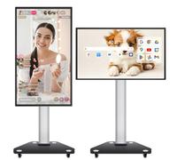 JAV Smart Board Lavagna Interattiva Digitale 49 Pollici Android 14 Certificazione Google EDLA Girevole Monitor Intelligente 8+128GB Lavagna Bianca Intelligente per Ufficio Aula Live Streaming