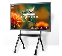 JAV Smart Board Pro da 55 pollici con certificazione Google EDLA 4K UHD Lavagna interattiva per aula ufficio Display touchscreen All-in-One con fotocamera AI da 48 MP Soundbar da 100 W Android 14 8+