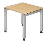 JAVA 8 S | Scrivania 80x80 regolabile in altezza Acero