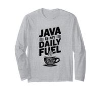 Java è Il Mio appassionato Quotidiano di caffè per Gli Amanti della Caffeina Maglia a Manica
