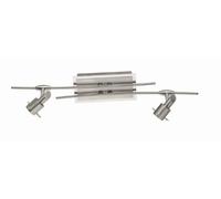 Java Exclusiv 55072 - Arco da soffitto senza vetro, serie Kombi03, per 2 luci LED, nichel opaco/cromato