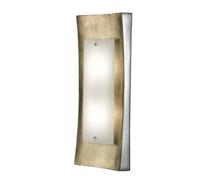 Java Exclusiv 55170 lampada da parete alogena; Serie Akzente01, vetro alcsh Opal, 2-luci, color oro/alluminio