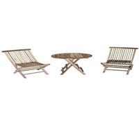 Java Exclusiv Ambientehome 62307 Set da Balcone 3 Pezzi, Composto da Tavolo 60 c