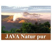JAVA Natur pur (Tischkalender 2026 DIN A5 quer), CALVENDO Monatskalender: Java, eine der vier großen Sundainseln, lockt Besucher aus aller Welt an.