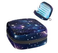 JAVENPROEQT 1 borsa per assorbenti igienici, grande, riutilizzabile, per il primo ciclo mestruale, per ragazze, donne, donne, 17 x 17 x 12 cm, cielo notturno galassia, multicolore, 4.7x6.6x6.6