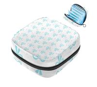 JAVENPROEQT 1 borsa per assorbenti igienici, grande, riutilizzabile, per il primo ciclo mestruale, per ragazze, donne, 17 x 17 x 12 cm, nastro blu