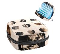 JAVENPROEQT 1 borsa per assorbenti igienici, grande, riutilizzabile, per il primo periodo, per ragazze, donne, donne, 17 x 17 x 12 cm, simboli retrò dei pianeti, multicolore, 4.7x6.6x6.6 in/12x17x17