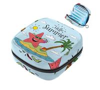 JAVENPROEQT 1 borsa per assorbenti igienici, grande, riutilizzabile, per il primo periodo, per ragazze, donne, donne, 17 x 17 x 12 cm, motivo: stella marina, vacanze estive sull'isola