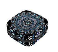 JAVENPROEQT 1 borsa per assorbenti igienici, grande, riutilizzabile, per il primo periodo, per ragazze, donne, donne, 17 x 17 x 12 cm, motivo floreale boho mandala, multicolore, 4.7x6.6x6.6