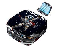 JAVENPROEQT 1 borsa per assorbenti igienici, grande, riutilizzabile, per il primo periodo, per ragazze e donne, 17 x 17 x 12 cm, motivo: cartone animato rock cosmonauta