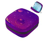 JAVENPROEQT 1 borsa portaoggetti per assorbenti igienici, grande, riutilizzabile, per il primo periodo, per ragazze, donne, donne, 17 x 17 x 12 cm, galassia viola, pianeta universo