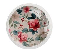 JAVENPROEQT 12 pomelli in cristallo da 35 mm, per porte, armadietti, maniglie con vite per cassetti, armadi, casa, camera da letto, camera da letto, decorazione per camera dei bambini, graziosi fiori