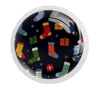 JAVENPROEQT 12 pomelli in cristallo da 35 mm, per porte, armadietti, maniglie con vite per cassetti, armadi, casa, camera da letto, camera dei bambini, decorazione colorata con piccoli calzini