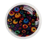 JAVENPROEQT 12 pomelli in cristallo da 35 mm, per porte, armadietti, maniglie con vite per cassetti, armadi, casa, camera da letto, camera dei bambini, decorazione colorata per Halloween, senza
