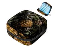JAVENPROEQT Borsa portatile per assorbenti igienici, borsa per coppette mestruali femminili per ragazze adolescenti, kit per primo ciclo di tamponi, ananas ananas agrumi nutrizione succosa Pina