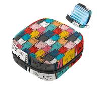 JAVENPROEQT Borsa portatile per assorbenti igienici, borsa per coppette mestruali femminili per ragazze adolescenti, kit per primo ciclo mestruale, motivo fata di bellezza rosa, Multicolore 06,