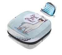 JAVENPROEQT Just Be Cool Alpaca - Borsa portaoggetti per assorbenti igienici, riutilizzabile, per ragazze, donne, donne, 17 x 17 x 12 cm, 1 pezzo