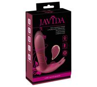 Javida RC - Vibratore per clitoride ricaricabile con telecomando, 3 funzioni (rosso)