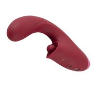 Javida - vibratore 3in1 con lingua - silicone rosso