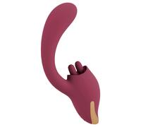 Javida - vibratore 2in1 (borgogna)