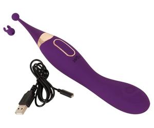 JAVIDA Vibratore Javida 2 in 1 Viola/Oro