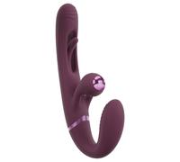 Javida - vibratore per coppia indossabile senza cinturino (viola)