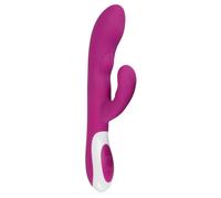Vibratore con Stimolatore Clitorideo Riscaldante Javida (color lampone)