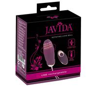 Javida - vibratore vaginale rotante con perle - telecomando - viola