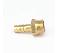 JAVJIYAI 2pc Hose Barb I/D 8mm x 3/8" BSPP Male Thread Brass Coupler Splicer Connector Fitting for Fuel Gas Water 0.8 Mpa