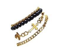 Javoryxh 4pcs Croci Perline Collezione Croci Perline Braccialetti Lussuosi Wrsitband Adatto per le occasioni festive