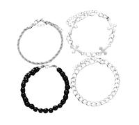Javoryxh 4pcs Croci Perline Collezione Croci Perline Braccialetti Lussuosi Wrsitband Adatto per le occasioni festive