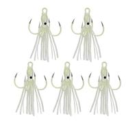 Javoryxh 5 Pz Crankbait Lure Glow Maschere Morbide Calamari Gonna Esche Artificiali con Gancio Wobblers Pesca A Traina da Pesca