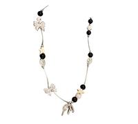 Javoryxh Collana con perline a forma di stella e fiocco, accessorio per il collo