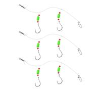 Javoryxh Confezione da 3 Compatti Impianti Pesca in Acqua Salata Adatti Ai Viaggi A Prova Corrosione Cambia Rapidamente Clip per Uso in Mare Lago Impianti Pesca Lunga Durata per L'oceano