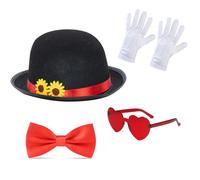 Javoryxh Halloween Maghi Costume Cappello Papillon Unisex Cosplay Party Costume Dome Hat Stage Puntelli Magico Show Outfit Accessori