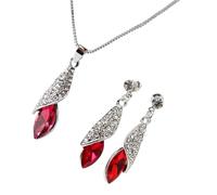 Javoryxh Insieme Gioielli Ovali Ispirati Alla Collana E Orecchini In Lega Adatti Per Tutti I Giorni E Per Le Occasioni Speciali Set Gioielli In Austriaco