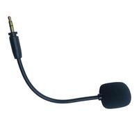 Javoryxh Microfono di ricambio per cuffie da gioco con spina da 3,5 mm con cancellazione del rumore, manicotto in spugna nera
