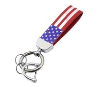 Javoryxh Portachiavi In lega A Tema Bandiera Americana Per Auto In Pelle Premium Appassionati Auto E In metallo Conducenti