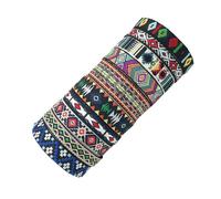 Javoryxh Set di 10 versatili braccialetti intrecciati fatti a mano in stile bohémien colorato intrecciato amicizia catena a mano gioielli da donna