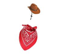 Javoryxh Tema Festivo Oche Cappello Occidentale Bandana Set Per Decorazioni Interni Esterni Cortile Feste Patii Display Statue Abbigliamento Feste Decorazione