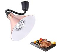 JAVPTAV Lampada termica per alimenti, scaldavivande commerciale con lampadina da 250 W per buffet da cucina e ristoranti, 60-180 cm, lampadario regolabile per conservazione del calore, paralume da 27