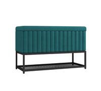 JAVPTAV Panca portascarpe con ripiano in metallo e seduta in velluto, lussuoso portascarpe nizer for ingresso(F,80x47x35cm(31x19x14inch))