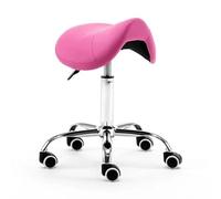 JAVPTAV Sedia con rotelle in pelle con sgabello girevole, comoda, alta 19"-23" for cliniche, dentisti, centri benessere, centri massaggi, studi.