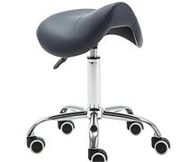 JAVPTAV Sedia da sella ergonomica professionale nera con ruote for clinica, spa, salone, sgabello girevole regolabile in altezza con ruote, sgabello da sella da taglio(Green)