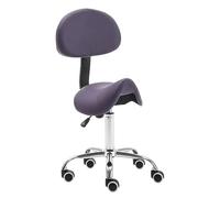 JAVPTAV Sedia girevole con supporto for la schiena e ruote, ergonomica, regolabile, con meccanismo a gas, for clinica, parrucchiere, laboratorio, cucina, ufficio, casa(Purple)