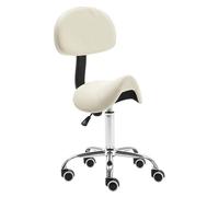 JAVPTAV Sedia girevole con supporto for la schiena e ruote, ergonomica, regolabile, con meccanismo a gas, for clinica, parrucchiere, laboratorio, cucina