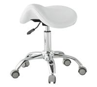JAVPTAV Sgabello a sella con ruote, sedia girevole, altezza regolabile 49 cm-64 cm, sgabello professionale for igienista dentale, facile da installare