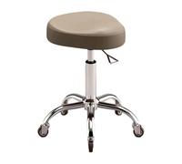JAVPTAV Sgabello a sella Sedia a sella ergonomica Sgabello a sella con ruote Sgabello idraulico regolabile Facile da montare(Beige)