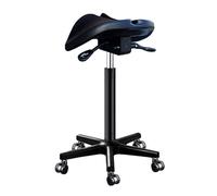 JAVPTAV Sgabello girevole a sella Split Style for Lash Tech/Parrucchiere, sedia girevole con ruote for salone di bellezza e massaggio(A,50/68CM)
